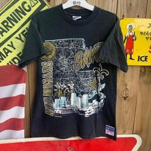 Vintage 90s New Orleans Saints NFL T-shirt Size M By Nutmeg Mills